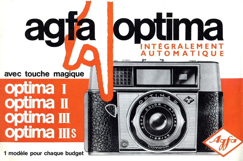 AGFA Optima I avec Agfa color Agnar 2,8/45mm objectif 